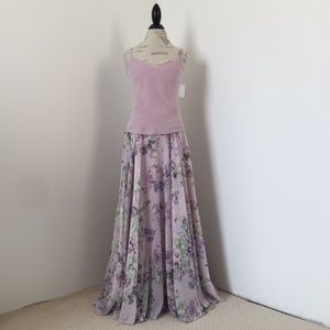 Dessy Collection Lavender 2 piece Top and Skirt